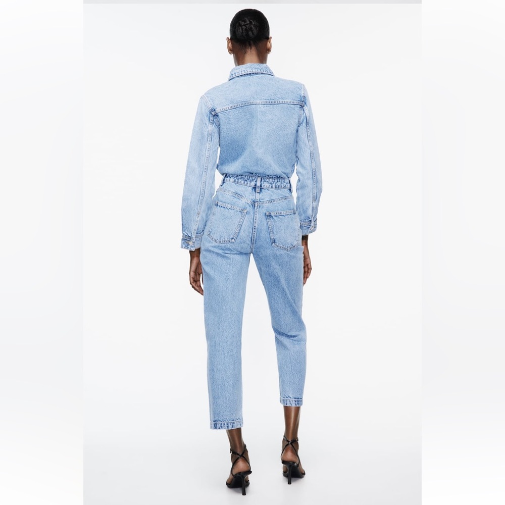 Zara Blue Denim Jumpsuit - Picture 8 of 16